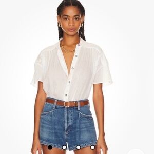 We The Free Revolve Float Away Shirt Size Medium In Optic White